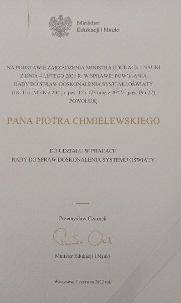 Pismo nominacji