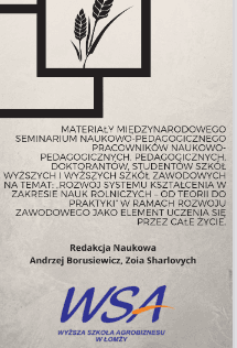 Okładka publikacji: Rozwój systemu kształcenia w zakresie nauk rolniczych – od teorii do praktyki