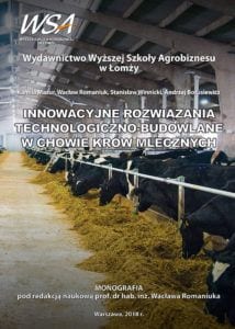 Okładka publikacji: Innowacyjne rozwiązania technologiczno-budowlane w chowie krow mlecznych