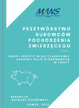 Okładka publikacji: Przetwórstwo surowców pochodzenia zwierzęcego