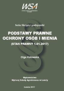 Okładka publikacji: Podstawy prawne ochrony osób i mienia