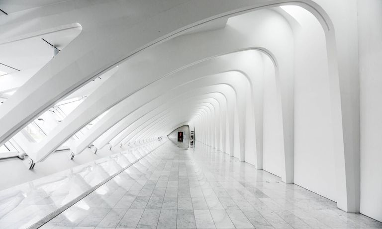 Fotografia Długo Naświetlania Wnętrze Budynku Białej Kopuły